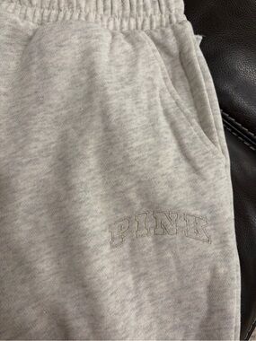 PINK Victoria's Secret Light Gray Drawstring Sweatshorts